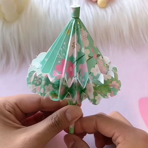 Origami Umbrella, Paper Folding Crafts, Paper Umbrellas, Origami Tutorial, Paper Folding, The Ceiling, Barbie Fashion, Paper Craft, Love Life