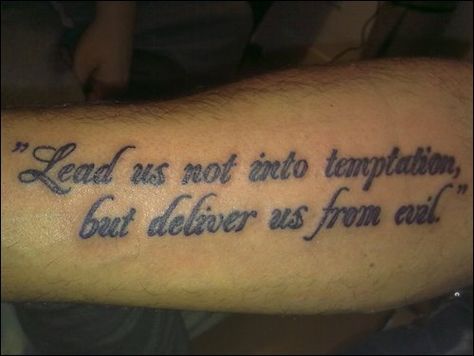 The Lords Prayer Tattoo, Lords Prayer Tattoo, Tattoo Chart, Prayer Tattoo, Verse Tattoos, Father Tattoos, Our Father Prayer, Pretty Flacko, Lords Prayer