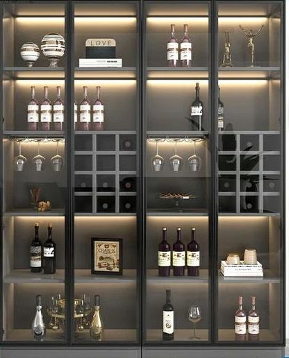 Luxury Wine Cabinet Modern Simple Living Room Cabinet Wall Cabinet Glass High-end Display Cabinet Household Small Lockers - Bar & Wine Cabinets - AliExpress Tall Wine Cabinet, Display Cabinet Design, Small Lockers, Modern Simple Living Room, Living Room Cabinet, Cabinet Modern, Room Cabinet, Cabinet Glass, Cabinet Wall