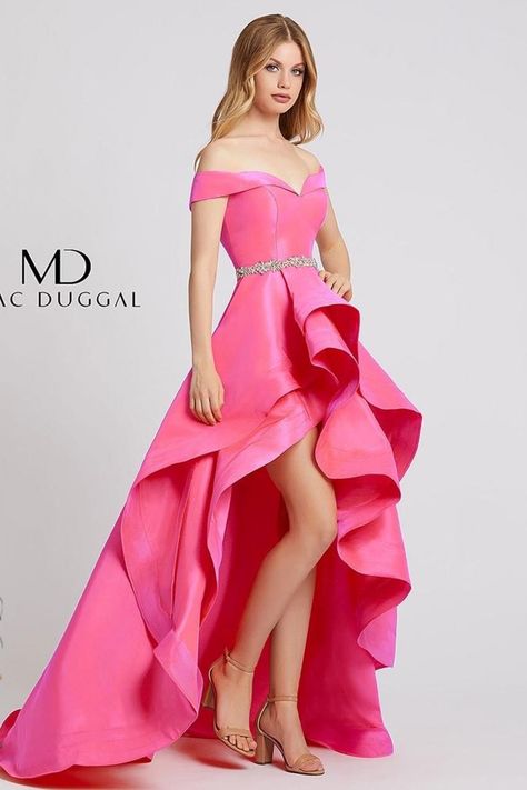 Mac Duggal Prom Dresses, Mac Duggal Prom, Dress Websites, Mac Duggal Dress, High Low Gown, High Low Prom Dresses, Ball Gown Skirt, Evening Dresses Plus Size, فستان سهرة