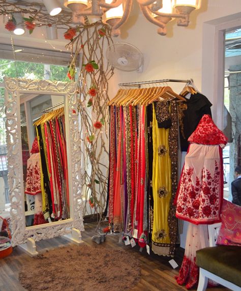 Top 15 Boutiques In Delhi Small Shop Decoration Ideas Boutiques, Indian Boutique Interior Small, Shop Decoration Ideas Boutiques, Saree Boutique Interior Design, Indian Boutique Interior, Ladies Boutique Interior Design, Small Boutique Interior Design Indian, Small Botique Interiors Ideas, Boutique Interior Ideas