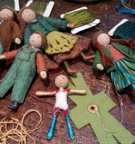 Puppet Makeup, Salley Mavor, Puppet Master, Waldorf Crafts, Wee Folk, Worry Dolls, Bendy Doll, Folk Doll, Clothespin Dolls