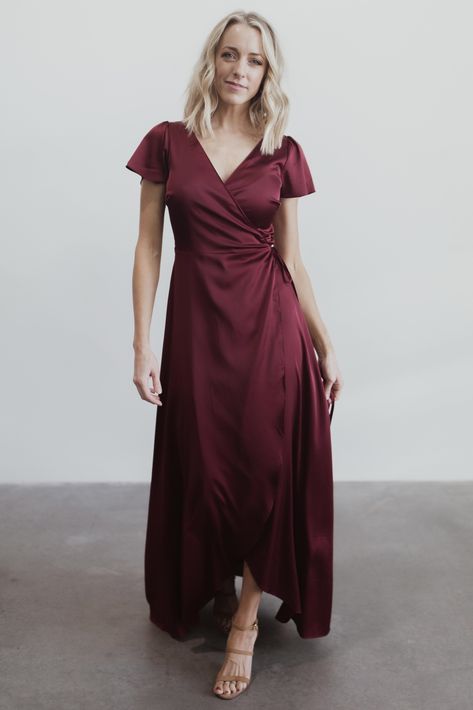 Shop Bridesmaid Looks at Baltic Born | Baltic Born Sparkle Gown, Athena Dresses, Black Floral Kimono, Dresses Velvet, Kimono Maxi Dress, Dresses Holiday, Satin Wrap Dress, Velvet Wrap Dress, Baltic Born