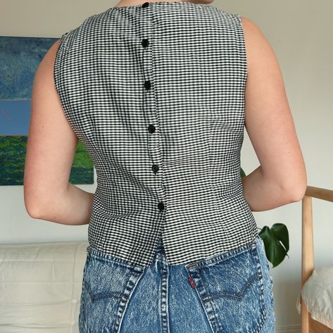 AVAILABLE 100% silk checkered top with buttons up the back Size S $30 Comment “I want it” or dm me if you would like to buy this top 🖤 Checker Top, Checkered Top, Top With Buttons, Dm Me, The Back, Mood Board, I Want, Button Up, The 100