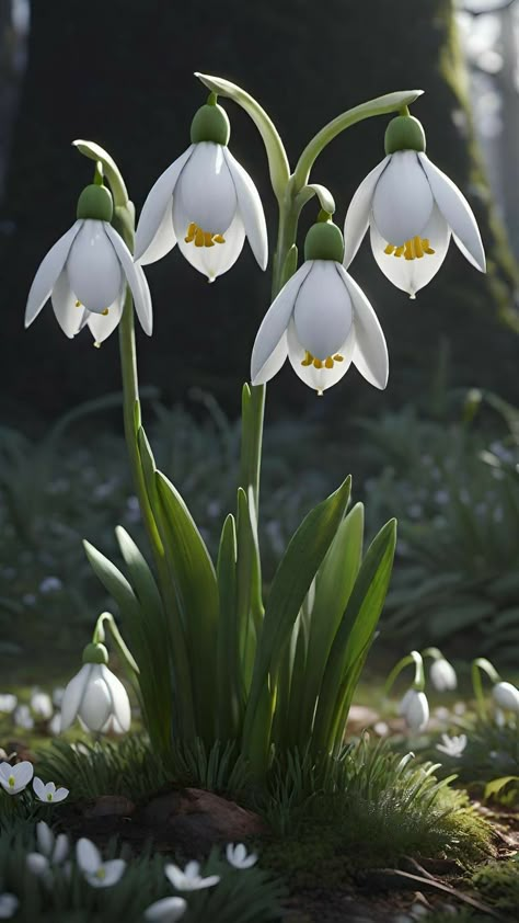 Snowdrop Flower Wallpaper, Snowdrop Flower, Diy Bead Embroidery, Spring Nature, Flower Phone Wallpaper, Exotic Flowers, Flower Wallpaper, Botanical Art, Nature Photos