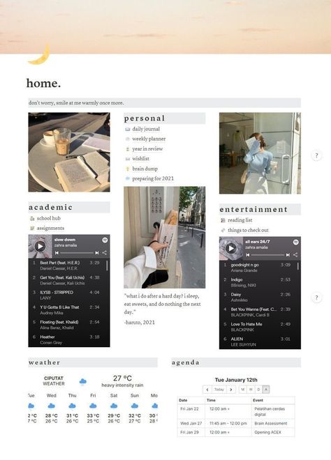 Notion Inspiration, Digital Organization, App Template, Notion Template, Aesthetic Template, Brain Dump, Studying Inspo, Yearly Planner, Study Inspiration