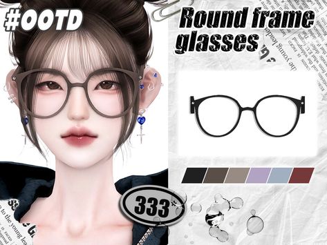 The Sims Resource - 333-Round frame glasses Sims 4 Cc Ultimate Collection Glasses, Sims 4 Custom Content Glasses, Sims 4 Cc Clear Glasses, The Sims 4 Cc Resource Accessories, Sims 4 Cc Aesthetic Accessories, S4cc Glasses, Sims 4 Cc Round Glasses, Sim4 Cc Accessories, Sims Resource Sims 4