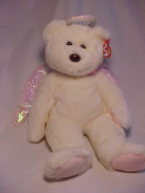 Vintage 1999 Beanie Buddy Halo Beanie Baby Large Teddy Bear Plush Stuffed Animal with tags, measures approx. 14 inches long, Smoke Free home and in Good Condition, if you have any questions please feel free to contact me through my Etsy Store. Thank You for looking at my shop. Also I DO SHIP WORLDWIDE please message me for exact shipping for your location. Diy Teddy Bear, Hugs And Kisses Quotes, Large Teddy Bear, Beanie Baby Bears, Baby Wishlist, Bear Hugs, Beanie Buddies, Baby Beanies, Kawaii Stuff