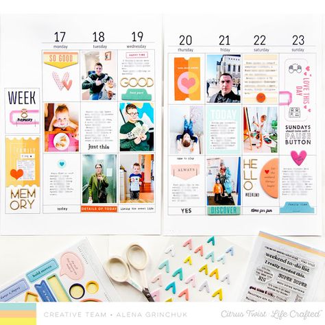 Citrus Twist Kits | Blog : Memory Planner with Alena Happy Planner Memory Keeping Layouts, Planner Format, Memory Planning, Heidi Swapp Memory Planner, Vertical Layout Planner, Digital Project Life, Memory Planner, Inspiration Journal, Citrus Twist