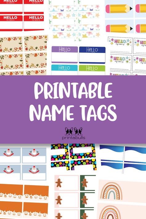 printable name tags Preschool Desk Name Tags, Backpack Name Tags Diy Cricut, Desk Name Tag Ideas, Winter Name Tags Free Printable, Editable Name Tags For Preschool Free, Locker Name Tags Printable Free, Homemade Name Tags, Preschool Cubby Name Tags Free Printable, Free Printable Name Tags For School