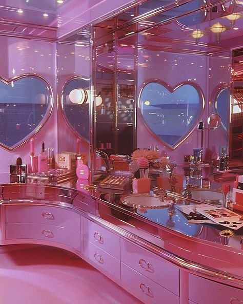 Chaos Dreamland 💘 | 💘Who lives in a house like this?💘 🔑Did you know that housing in Dreamland is totally free? Move to Dreamland and you can say goodbye to re… | Instagram Heart Room Aesthetic, Barbie House Aesthetic, Retro Pink Aesthetic, Chaos Dreamland, 80s Interior, Pink Space, Free Move, Vibe Aesthetic, Pink House