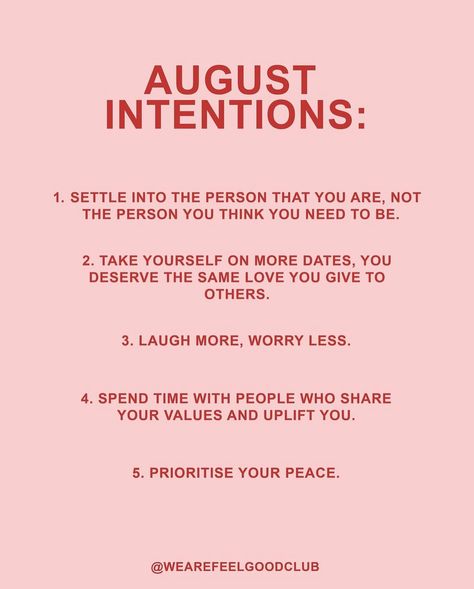 Let’s reset our emotional clocks and start this month with positive intentions ! #august #newmonth #augustintentions #newintentions #tuneinwithyourself #takecareofyourself #laughmore #worryless #loveyourself #prioritizeyourself #upgradeyourlife #emotionalwellbeing Positive Intentions, Listening Ears, Same Love, Emotional Wellbeing, New Month, Take Care Of Yourself, You Deserve, No Worries, Thinking Of You