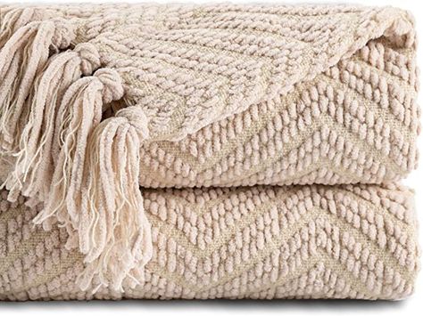 Amazon.com: BATTILO HOME Beige Throw Blanket for Couch, Textured Knitted Throw Blanket with Tassels, Couch Cover Blanket Warm Decorative Tan Throw Blanket for Sofa Living Room, 50" x 60" : Home & Kitchen Beige Throw Blanket, Tan Throw Blanket, Neutral Throw Blanket, Neutral Throw, Beige Throws, Grey Throw Blanket, Boho Throw Blanket, Cream Throw, Chenille Throw