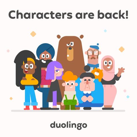 Duolingo Characters Fanart, Duolingo Illustration, Duolingo Wallpaper, Duolingo Characters, Duolingo Fanart, Language Learning App, Learning A Language, Diy Furniture Videos, Funny Images Laughter