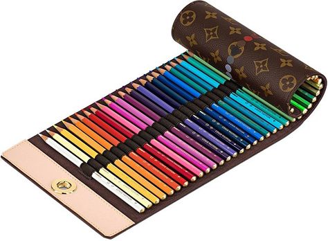 Louis Vuitton Colored Pencils Case Luxury School Supplies, Luxury Pencil Case, Colored Pencil Case, Accessory Inspo, Luxury Stationery, Louis Vuitton Fashion, Love Drawing, Luxury Purses, Jewelry Fashion Trends