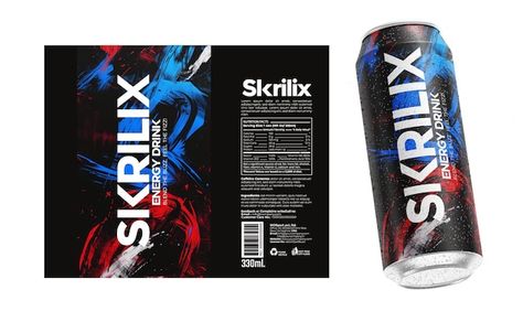 Modern Energy Drink Label Design in Editable EPS Energy Drink Packaging Design, Drink Label Design, Energy Drink Packaging, Drink Packaging Design, Energy Drinks Packaging, Gym Poster, Drink Packaging, Drinks Packaging Design, Bold Color Schemes