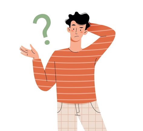 Any Questions Presentation Funny, Thinking Pose, Flat Character, Question Marks, Fiesta Tropical, Vector Character Design, Funny Caricatures, Art Friend, Simple Cartoon