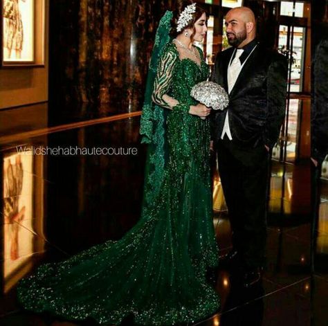 Green Nikkah Dress, Nikkah Dress Muslim, Green Nikkah, Afghan Bride, Green Afghan, Afghan Wedding Dress, Muslim Wedding Hijab, Afghani Clothes, Nikah Dress