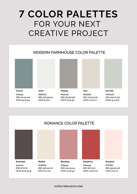 Rgb Palette, Modern Farmhouse Color Palette, Color Palette For Home, Aesthetic Color Palette, Farmhouse Color Palette, Style Tips And Tricks, Rgb Color Codes, Logo Aesthetic, Vintage Colour Palette