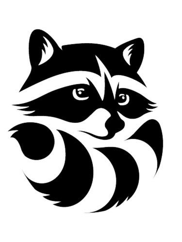 Free printable Raccoon stencils and templates Animal Stencil, Stencils Printables, Silhouette Stencil, Stencil Patterns, Outline Drawings, Stencil Art, Silhouette Art, Stencil Designs, Bumper Sticker