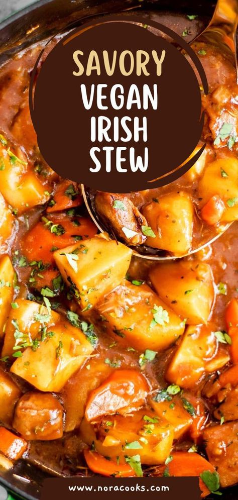 Vegan Irish Stew, Irish Stew Recipe, Vegetarian Stew, Irish Desserts, Vegan Beef, Vegan Stew, Irish Stew, Vegan Soup Recipes, Vegan Soups