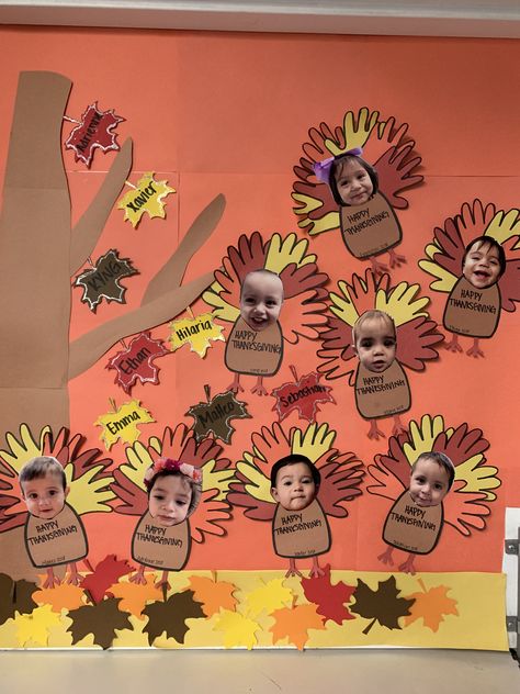 Daycare Thanksgiving Bulletin Boards, Thanksgiving Doors For Daycare, Thanksgiving Themed Doors For School, Thanks Giving Classroom Decorations, Fall Construction Paper Decorations, Thanks Giving Bulletin Boards For Preschool, Thanksgiving Decorations For Daycare, Thanksgiving Door Decorations Classroom Turkey, November Daycare Bulletin Boards