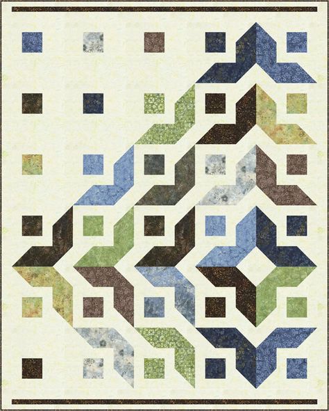 Tonga-Sky-View-Trail-Side Quilt Blocks Easy, Modern Quilting Designs, Scandinavian Pattern, Quilt Modernen, Fat Quarter Quilt, Half Square Triangle Quilts, Quilt Care, Triangle Quilt, Contemporary Quilts