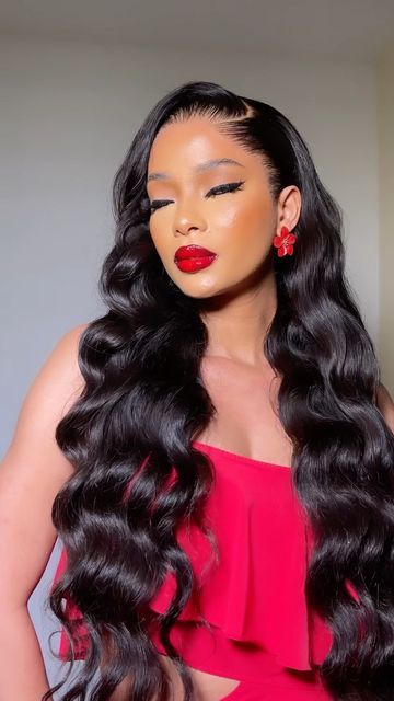 Pageant Hair, Graduation Hairstyles, Dance Hairstyles, Deep Wave Hairstyles, Human Virgin Hair, Penteado Cabelo Curto, Front Lace Wigs Human Hair, Long Wigs, Baddie Hairstyles