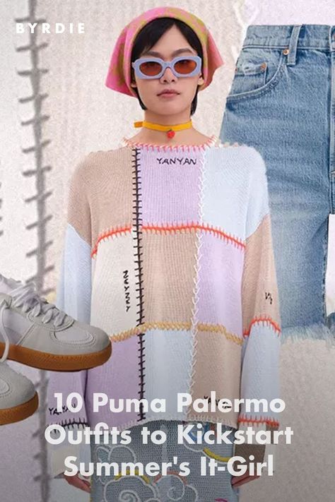 10 Puma Palermo Outfits to Embrace the Sneaker of the Summer Puma Palermo Outfit, Snow White Outfits, Golden Retriever Rescue, Puma Palermo, Seersucker Top, Girl Sneakers, Sneaker Trend, Fits For Summer, Kitten Rescue