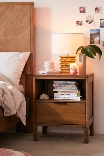 Coffee Tables + Side Tables | Urban Outfitters Minimalist Nightstand, Bed Nightstand, Wood Nightstand, Cheap Furniture, Night Stand, My New Room, New Room, Luxury Furniture, Room Inspo