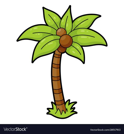 Cartoon Palm Tree, Palm Tree Icon, Paper Quilling Jewelry, Tree Icon, Quilling Jewelry, Calendar Planner, Black Silhouette, Pirate Party, Flat Style