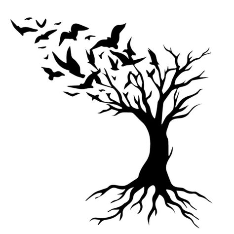 Calming Images, Tree Tattoo Designs, Tree Of Life Tattoo, Side Tattoos, Wood Burning Patterns, Wood Burning Art, Tree Silhouette, Stenciling, Tree Tattoo