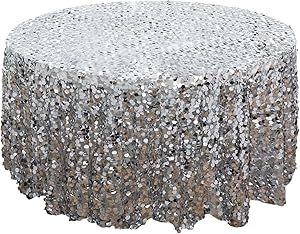 Winter Shower, Sequin Tablecloth, Banquet Party, Silver Fabric, Wedding Banquet, Banquet Tables, Glitz And Glam, Round Tablecloth, Party Event