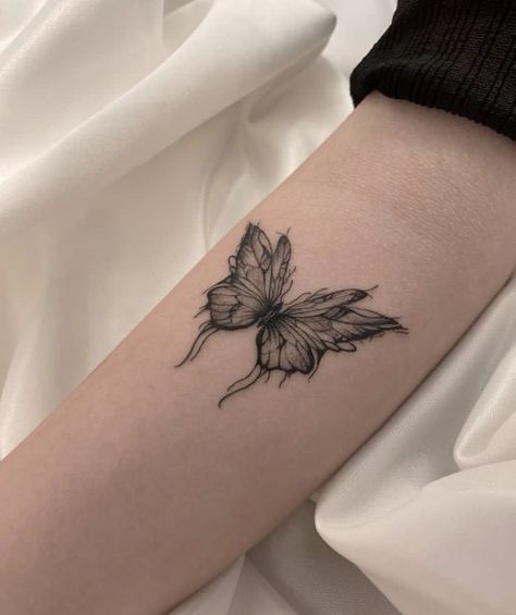 Butterfly Tattoo, Tattoo On, Tattoo Ideas, Tattoos, White, Black