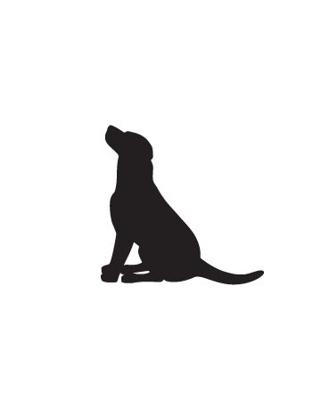 Small Dog Silhouette, Black Dog Silhouette, Black Labrador Tattoo Ideas, Black Lab Silhouette, Lab Tattoo Ideas Small, Silhouette Art Ideas Simple, Black Lab Outline Tattoo, Lab Silhouette Tattoo, Black Lab Drawing Easy