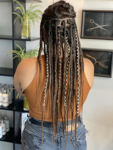 Boho Partial Dreads, Partial Dreads Placement Short Hair, Partial Dread Hairstyles, Brunette Dreadlocks, Partial Dreads Curly Hair, Half Dreads Partial Dreadlocks, Partial Dreads Hairstyles, Half Head Dreadlocks, Undercut Dreadlocks