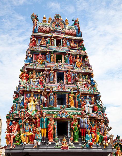 Hindu temple. Details of the decorations on the roof of the Sri Mariamman Hindu , #SPONSORED, #Details, #decorations, #Hindu, #temple, #Mariamman #ad Temple Gopuram, Singapore Trip, God Ganesh, Temple India, Indian Temple Architecture, Singapore Photos, Temple Architecture, Temple Art, Indian Temple