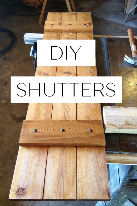 Diy Shutters, House Shutters, Home Exterior Makeover, Wooden Shutters, Remodeling Mobile Homes, Exterior Makeover, Shutters Exterior, Casa Exterior, Wood Shutters