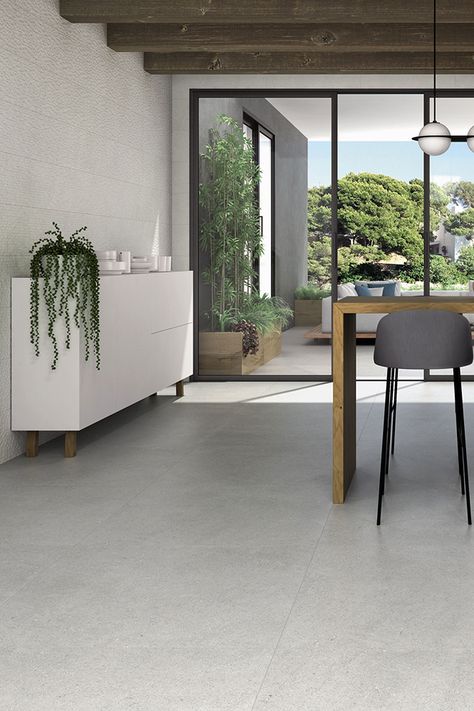 Porcelain Tile Floor 60x60, Porcelain Grey Floor Tiles, Grey Tiles White Walls Living Room, Large Format Tile Living Room, Stone Effect Flooring, Large Grey Floor Tiles, Inside Outside Flooring, Stone Look Floor Tiles, Large Grey Tile Floor