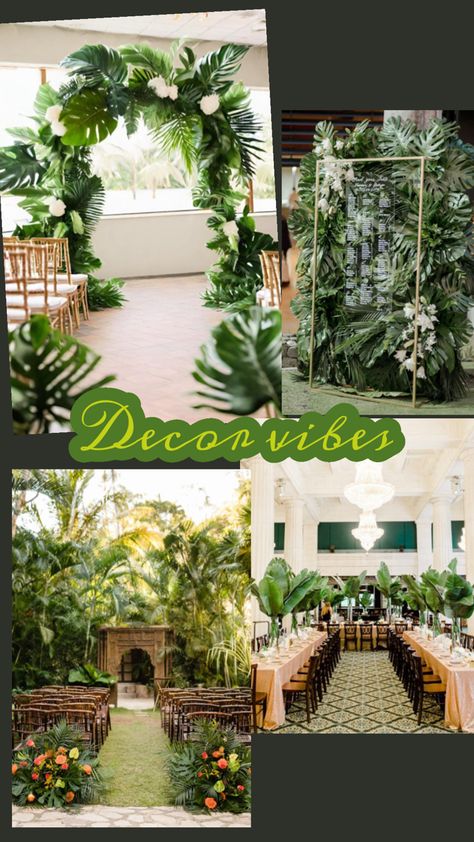 Tropical oasis Modern Tropical Wedding, Tropical Glam, Tropical Oasis, Hawaiian Wedding, Tropical Wedding, Oasis, Wedding Ideas, Quick Saves