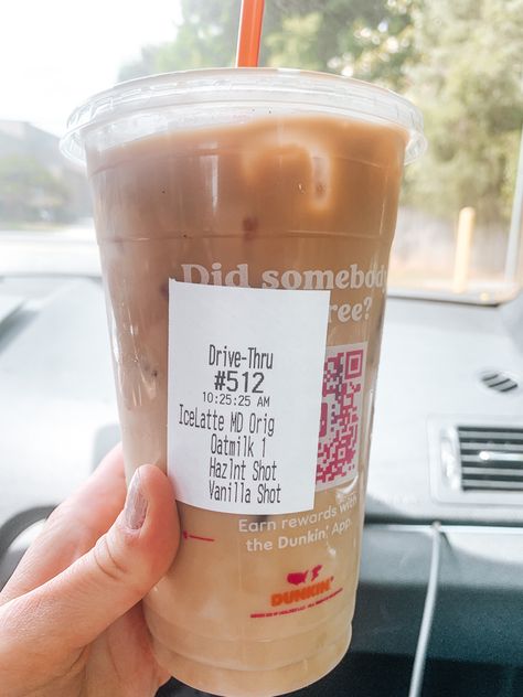 @DunkinDonuts skinny latte option! Orer: medium oat milk latte, 1 shot hazelnut, 1 shot vanilla. Important to order the flavor SHOTS not the swirls. The shots are sugar free and 5-10 calories each. Total 140 calories, 5 g sugar, 3 g fiber. #skinnytaste low calorie #coffeelover #dunkindonutscoffee #dairyfree #lowsugar #coffeorder #weightlosstips Low Calorie Iced Coffee Dunkin, Dunkin Drink Orders Healthy, Dunkin Donuts Iced Coffee Order Oat Milk, Dairy Free Dunkin Coffee Order, Dunkin Low Calorie Iced Coffee, Dunkin Low Calorie Coffee, Dunkin Latte Order, Low Calorie Dunkin Donuts Iced Coffee, Dunkin Iced Latte Order