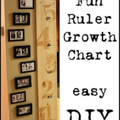 Picture & Ruler Growth Chart, really cute idea! Ruler Growth Chart, Vibeke Design, Growth Charts, Growth Chart Ruler, Baby Projects, Growth Chart, Cheap Decor, Kids' Room, Concept Store