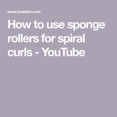 Sponge Rollers, How To Roll, Spiral Curls, Styling Hair, Brown Highlights, Being Used, How To Use, Short Hair Styles, Hair Styles