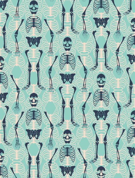 Motifs Textiles, Pretty Patterns, Skull And Bones, Halloween Wallpaper, Pattern Illustration, Design Graphique, Textile Patterns, Surface Pattern Design, Cool Patterns