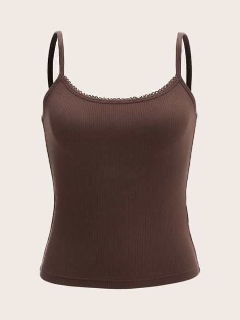 Brown Cami, Spaghetti Strap Tank Top, Women Tank Tops, Simple Trendy Outfits, Tank Top Cami, Dream Clothes, Cami Tanks, Online Clothing Stores, Cami Top