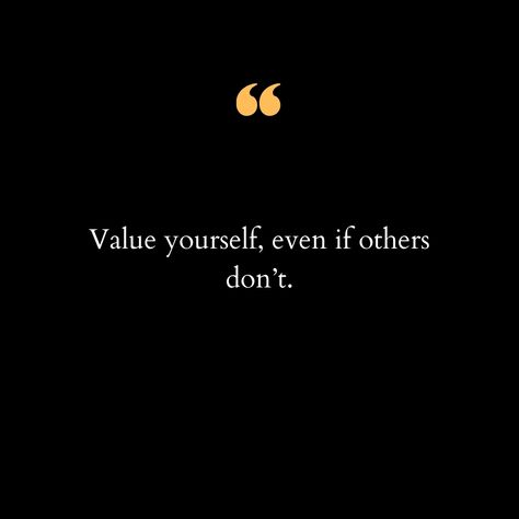 In a world where we often seek validation from others, it's crucial to remember that true worth comes from within. It's easy to get caught up in the opinions and judgments of those around us, but the most important relationship we have is the one with ourselves. Embrace your unique qualities and strengths, and recognize that your value isn't determined by someone else's perception. Even if others fail to see your worth, never doubt your own. Self-love and self-respect are the foundations of a... Have Self Respect Quote, Self Worth Quotes Relationships, Self Validation, Validation From Others, Self Respect Quotes, One Liner Quotes, Value Quotes, Respect Quotes, Your Value