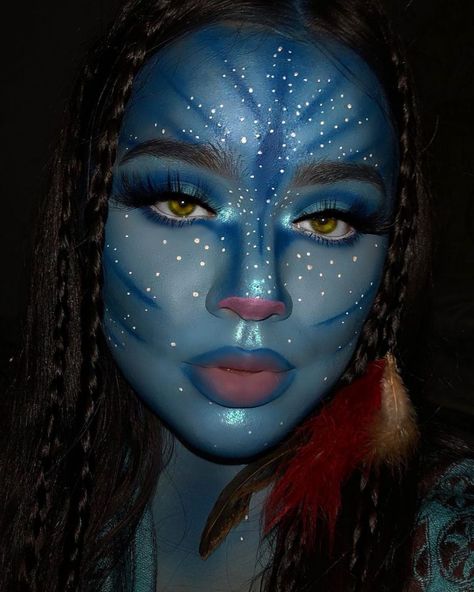 Avatar Makeup, Avatar Halloween, Creative Halloween Makeup, Cool Halloween Makeup, Amazing Halloween Makeup, Halloween Makeup Ideas, Theatrical Makeup, Halloween Makeup Inspiration, Character Makeup