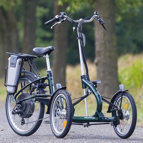 T-bike with elektro Three Wheel Bicycle, Bike Cart, Trike Bicycle, Tricycle Bike, Adult Tricycle, Reverse Trike, Electric Trike, Electric Tricycle, Custom Bicycle