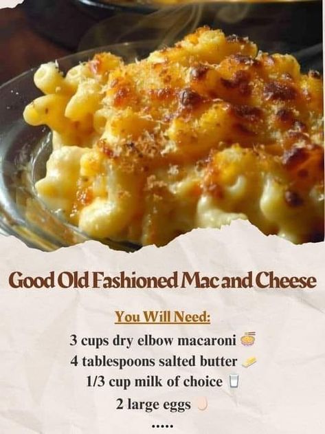 grandma's favorite recipes | 🧀 Good Old Fashioned Mac and Cheese 🧀 😋 | Facebook Good Old Fashion Mac And Cheese, Good Old Fashioned Mac And Cheese, Old Fashion Macaroni And Cheese, Old Fashion Mac And Cheese, Old Fashioned Mac And Cheese, Old Fashioned Mac And Cheese Recipe, Easy Delicious Casseroles, Maid Rite Sandwiches, Delicious Casseroles