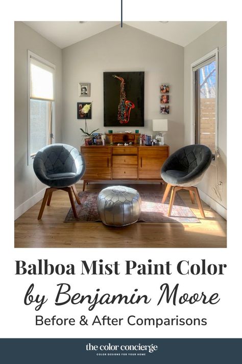 Interior Door Paint Colors, Greige Paint Color, Benjamin Moore Balboa Mist, Benjamin Moore Paint Colors, Best Bedroom Paint Colors, Balboa Mist, Mist Color, Yellow Paint Colors, Beautiful Bedroom Designs